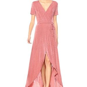 J.O.A. Dusty pink High low midi dress Sz 4p!